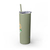 Skinny Tumbler with Straw, 20oz - Tolerant Planet