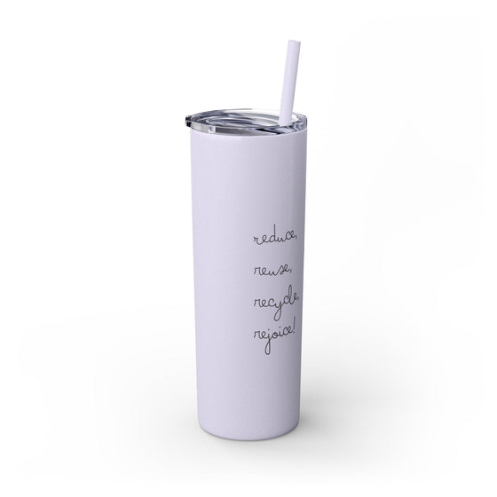 Skinny Tumbler with Straw, 20oz - Tolerant Planet